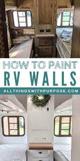 interior walls of an old rv