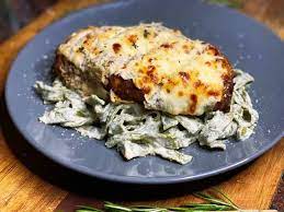 alfredo montamore with parmesan crusted