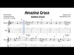 Free lyrics & chords for piano, guitar or organ. Amazing Grace Tab Sheet Music For Guitar C Major With Chords Sublime Gracia Tabs Youtube