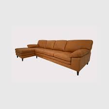 Olson Leather Tufted Left Corner Sofa