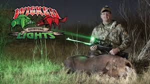 Night Boar Hog Hunt 300 Lbs Using Wicked Hunting Lights