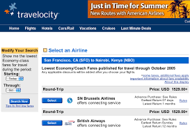 airline tickets travelocity