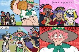 MuMaJi 💜 on X: [[ Gay Panic ]] 😂 #Pokemon #Comic #Funny #Milo #Gordie  #Leon #Raihan #GymLeaders #Shipping t.co gXxor3Jamh   X