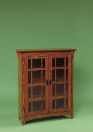Double Door Small Mission Bookcase From