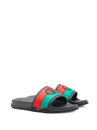 gucci men s agrado interlocking g slides black size 10 sandals