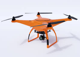 drone with remote control 3d model 4