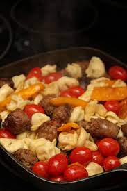 easy sausage and tortellini skillet recipe