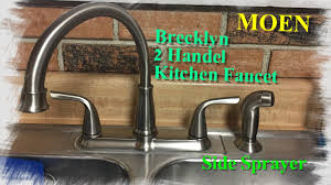 a moen kitchen faucet with side sprayer