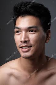 asian man portrait with no makeup show