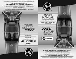 hoover spinscrub 60 instruction manual