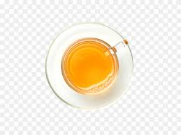 Flat Lay Glass Cup Of Hot Tea With