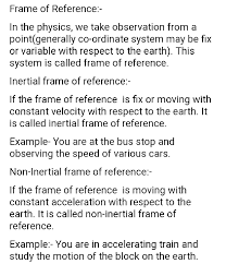 distinguish between inertial and non