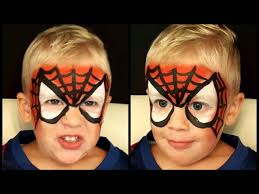 simple spiderman face painting mask