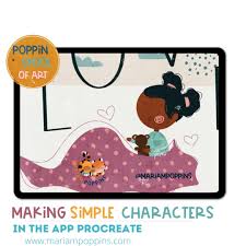 simple characters in the app procreate