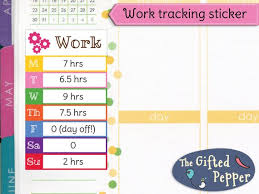 Daily Work Tracker Stickers Printable Weekly Tracker Etsy