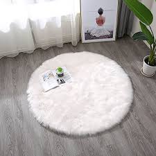 Rugs offer a quick and easy way to make an outdated room look more current. Townssilk White Faux Sheepskin Fur Fluffy Area Rug Chair Cover Seat Pad Plain Shaggy Area Rugs For Bedroom Sofa Floor Home Decorator Carpets Kids Play Rug Whi 4 120x120cm Round Desk Rug Buy Online