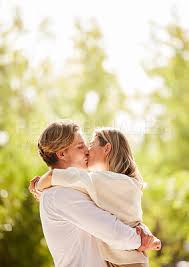 nature love and couple kiss for happy