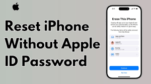 erase iphone without apple id pword