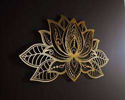 3d mandala metal wall art lotus flower