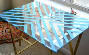 How To Diy Etched Glass Table Top