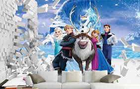 Frozen Disney Elsa Anna 3d Full Wall