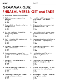 Phrasal Verbs With Take All Things Grammar