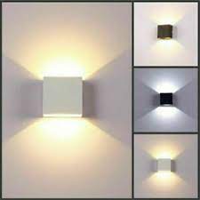 6w modern led wall lights up down cube