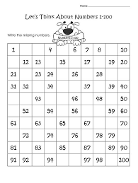 Blank Number Chart 1 100 Simple K5 Worksheets