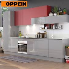 Whatever your kitchen size, a high gloss kitchen can transform a dark, dull room into a vibrant, light space you'll love to spend time in. China 360cm Width Standard Red And Grey High Gloss Kitchen Cabinet Op17 A01 China Red Kitchen Cabinets Kitchen Cabinets