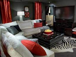 black living room interior design