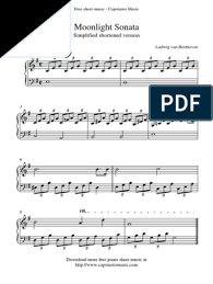 Print and download sheet music for moonlight sonata (abridged) composed by ludwig van beethoven. Ludwig Van Bethovem Moonlight Sonata Partitura Simplificada