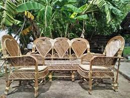 designer bamboo cane sofa set at rs
