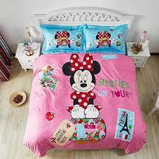 cute cartoon minnie mouse bedding set