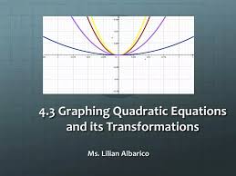 Ppt 4 3 Graphing Quadratic Equations