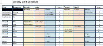 free employee schedule templates