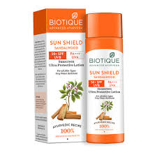 biotique sun shield sandalwood 50 spf