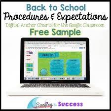 Free Digital Anchor Charts Back To School Procedures Expectations Sample