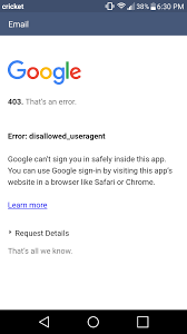 google play sign in on not working