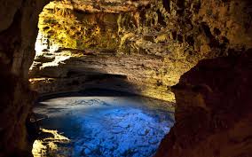 Cave Water Landscapes Pool Light Rock