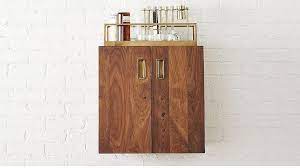 Wall Mounted Wood Bar Cabinet