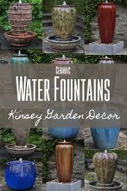 Water Fountain Blue Kinsey Garden Decor