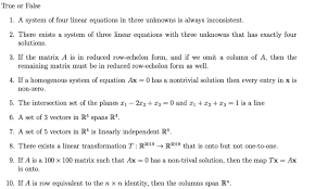 Linear Equations In Three Unknowns