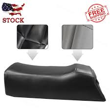 Black Leather Motorcycle Scooter Seat