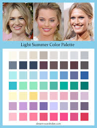 light summer color palette and wardrobe