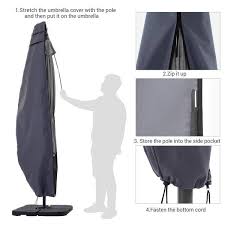 Gray Patio Umbrella Covers