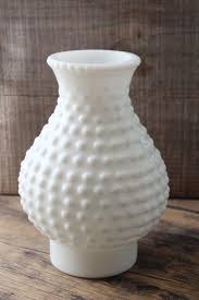 Vintage Hobnail Milk Glass Lamp Shade
