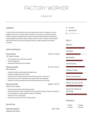 Depends on what information you'd below is the next resume format for those candidates, who are not ready to use only one resume format and all the time trying to mix both resume formats. Factory Worker Resume Samples And Templates Visualcv