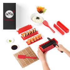 Amazon.com: aya Sushi Roll Making [Kit] 2, Online Video Tutorials Complete  with Knife & Bamboo Mat, 12 Piece Set, Easy and Fun For Professional, [Sushi]  [Roll]s: Home & Kitchen