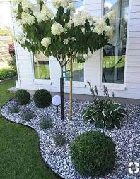 Front Yard White Rock Landscaping Ideas