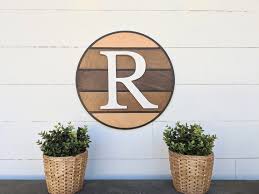 Wooden Letter Monogram Wall Hanging
